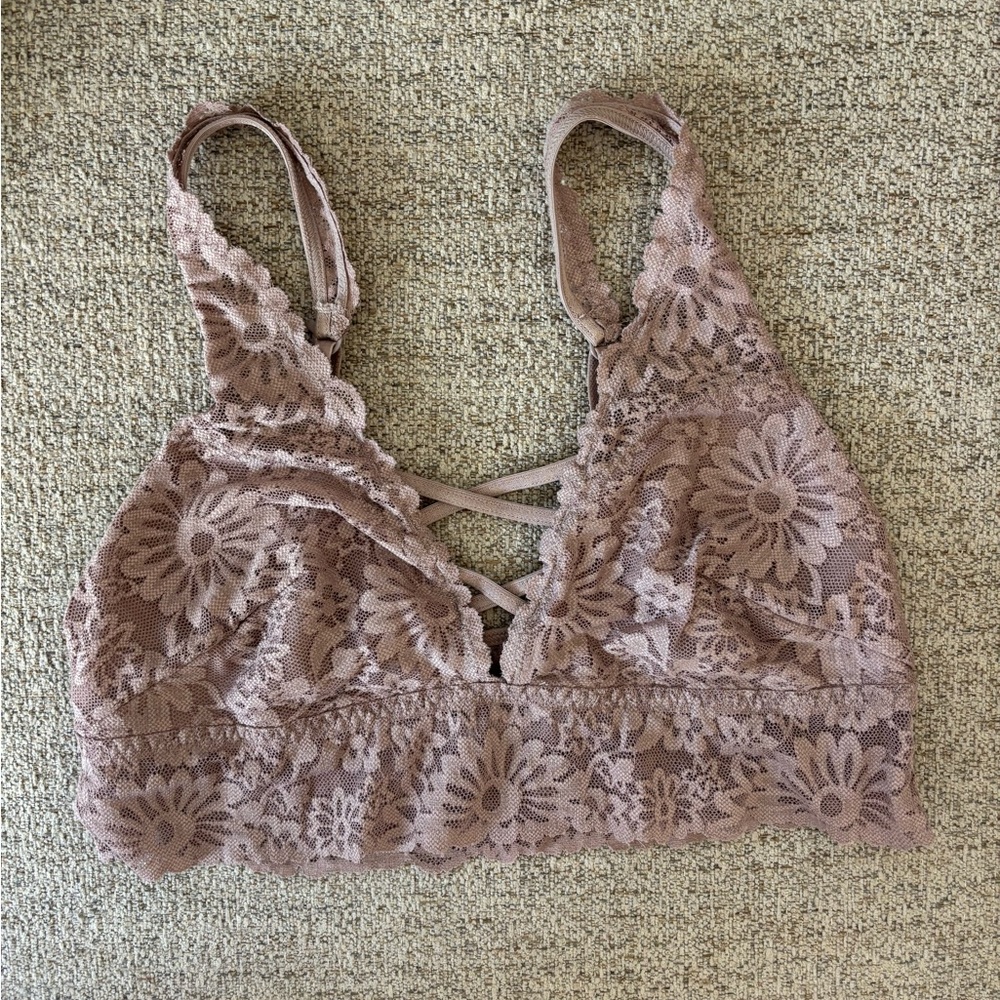 Aerie Pink Lace Bra Intimates & Sleepwear
